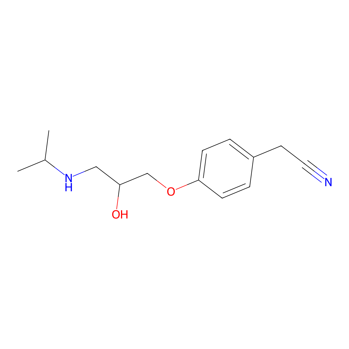 2-(4-(2-Hydroxy-3-(isopropylamino)-propoxy)phenyl)acetonitrile molecular structure, CAS 29277-73-4