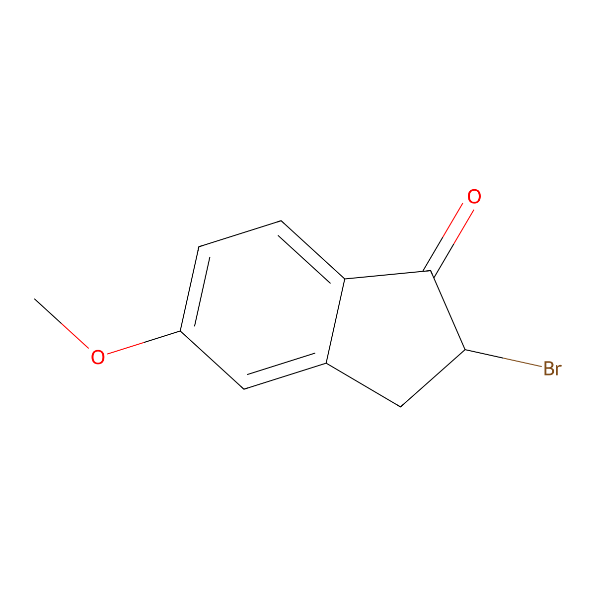 2-Bromo-5-methoxy-1-indanone molecular structure, CAS 29278-11-3