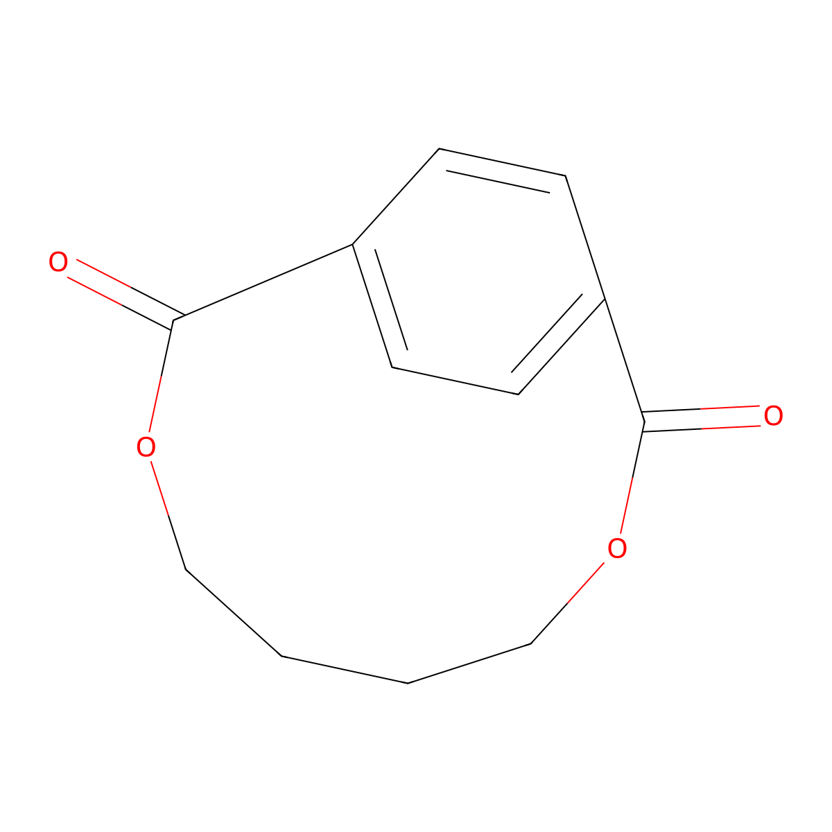 3,8-Dioxabicyclo[8.2.2]tetradeca-1(12),10,13-triene-2,9-dione molecular structure, CAS 29278-69-1