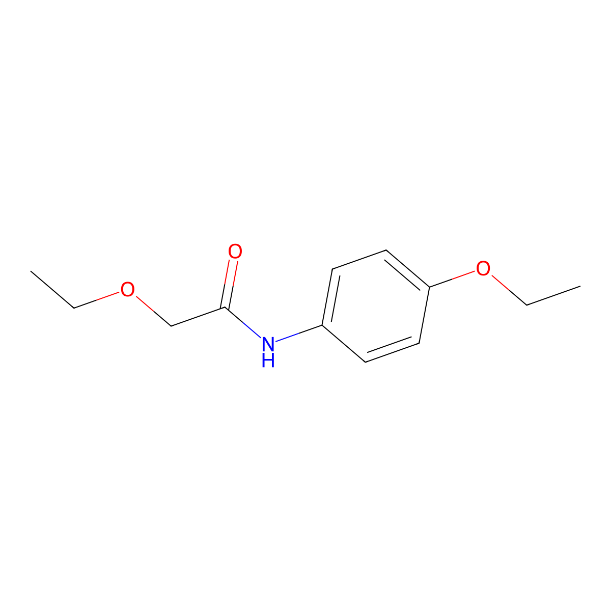 2-ethoxy-N-(4-ethoxyphenyl)acetamide molecular structure, CAS 29278-98-6