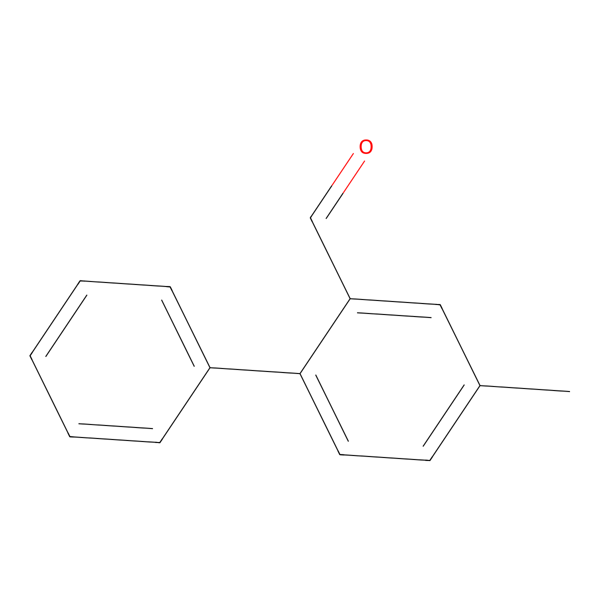 4-Methyl-[1,1'-biphenyl]-2-carbaldehyde molecular structure, CAS 2928-40-7