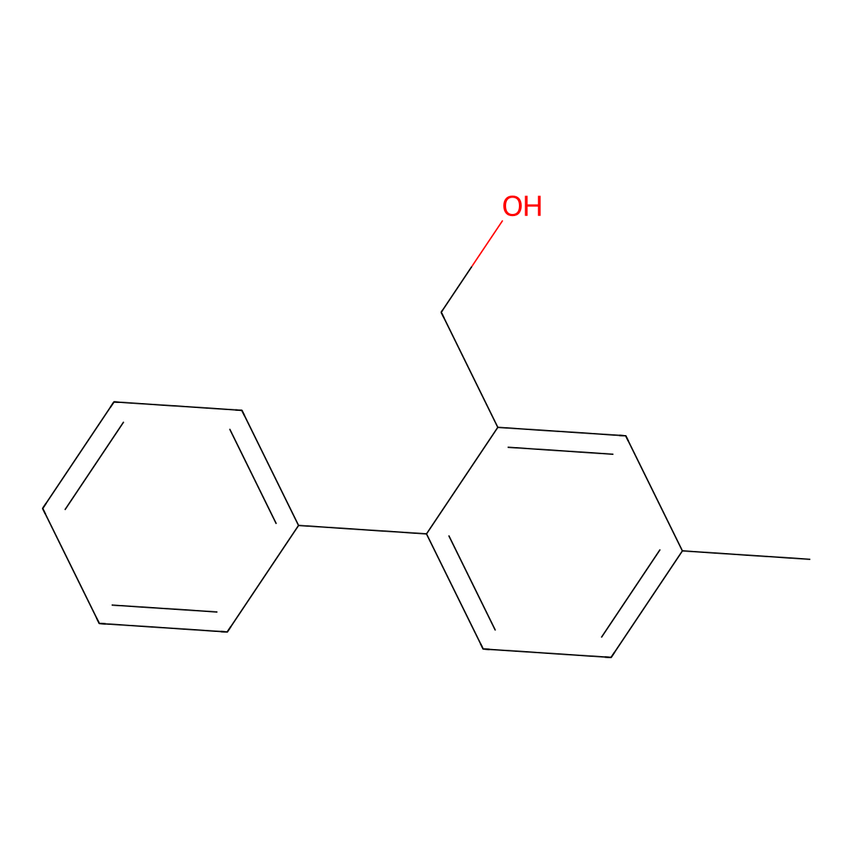 (4-Methyl-[1,1'-biphenyl]-2-yl)methanol molecular structure, CAS 2928-42-9