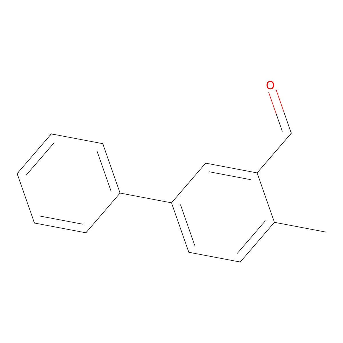 2-Methyl-5-phenylbenzaldehyde molecular structure, CAS 2928-45-2
