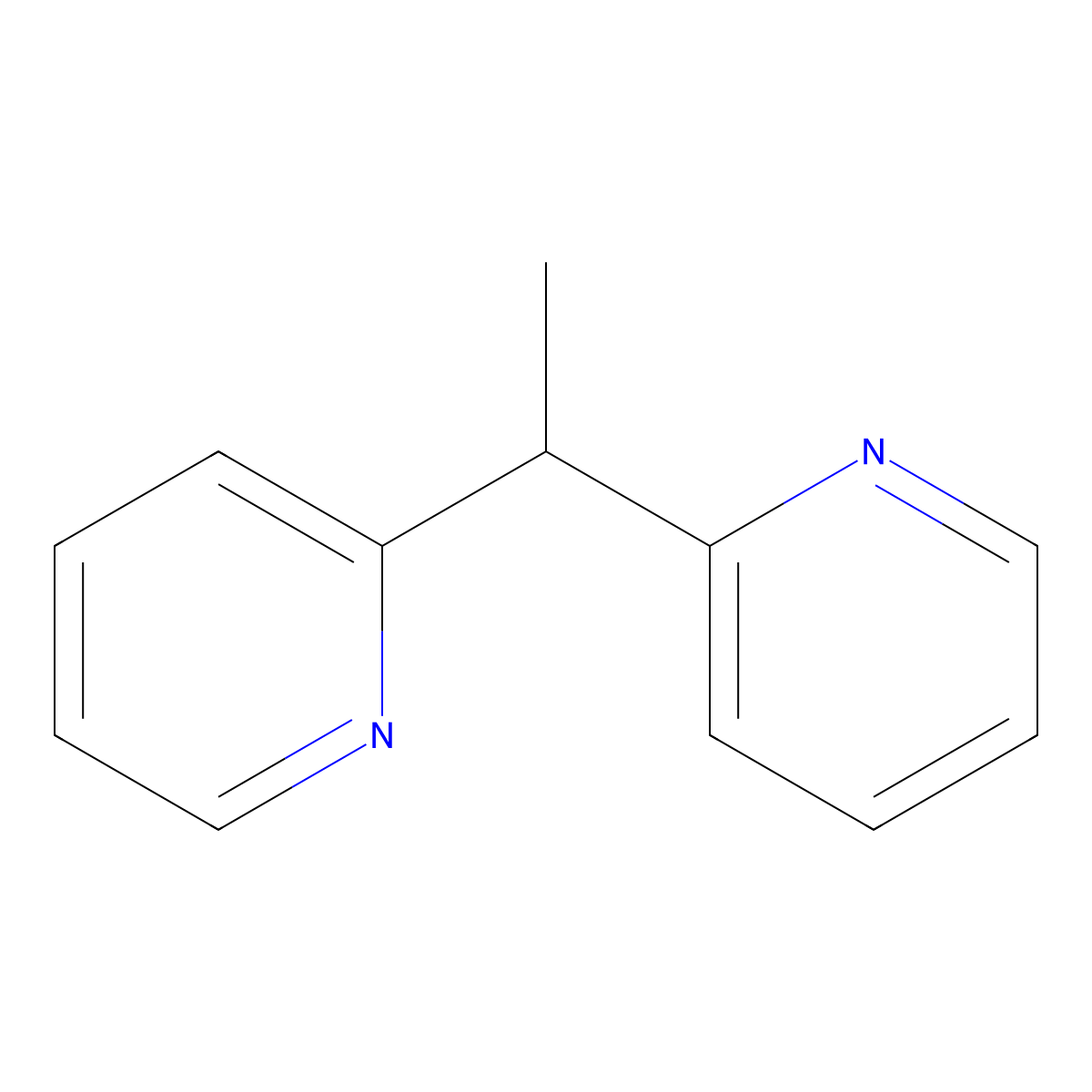 2,2'-(Ethane-1,1-diyl)dipyridine molecular structure, CAS 29280-41-9