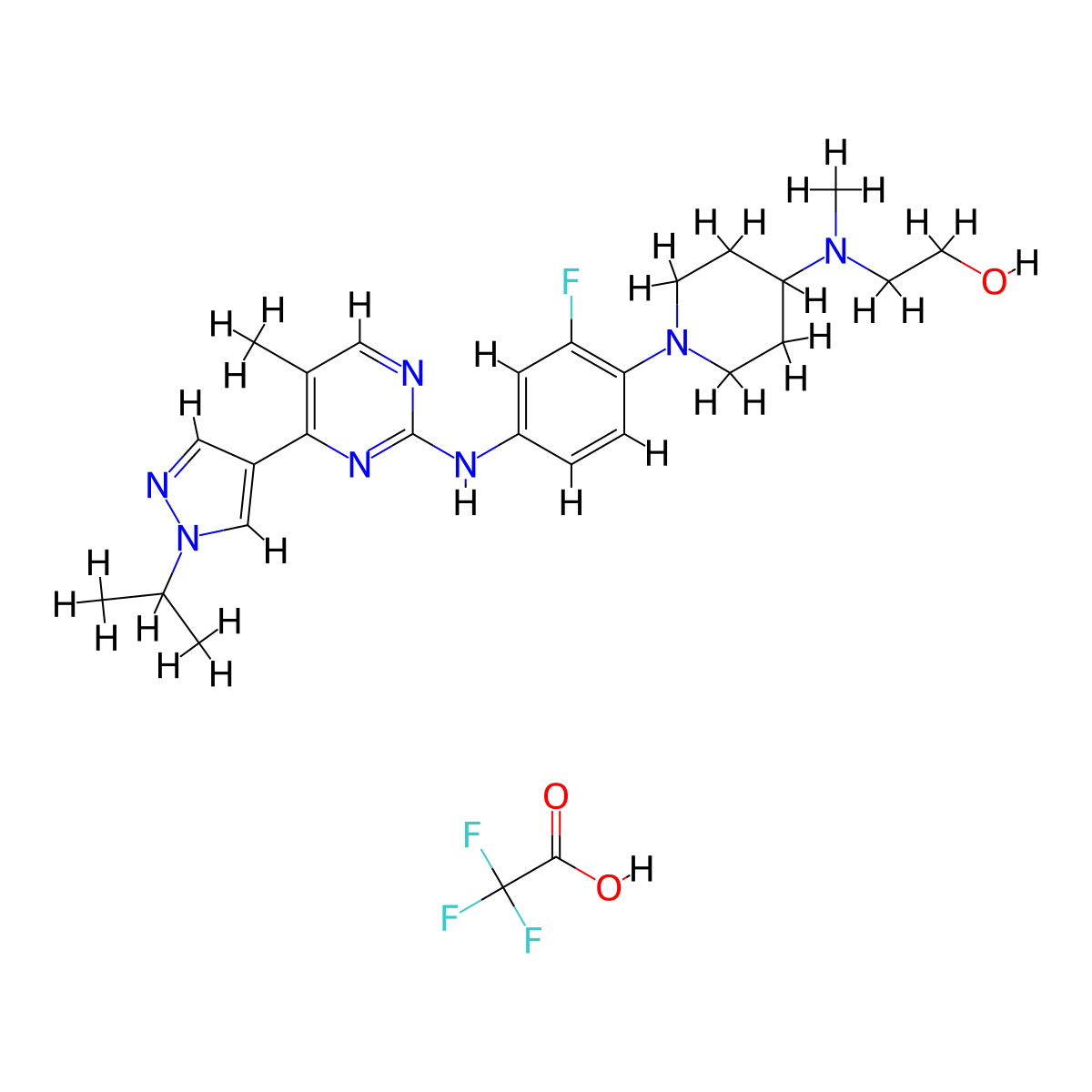 Jak2/flt3-IN-1 (tfa) molecular structure, CAS 2928093-29-0