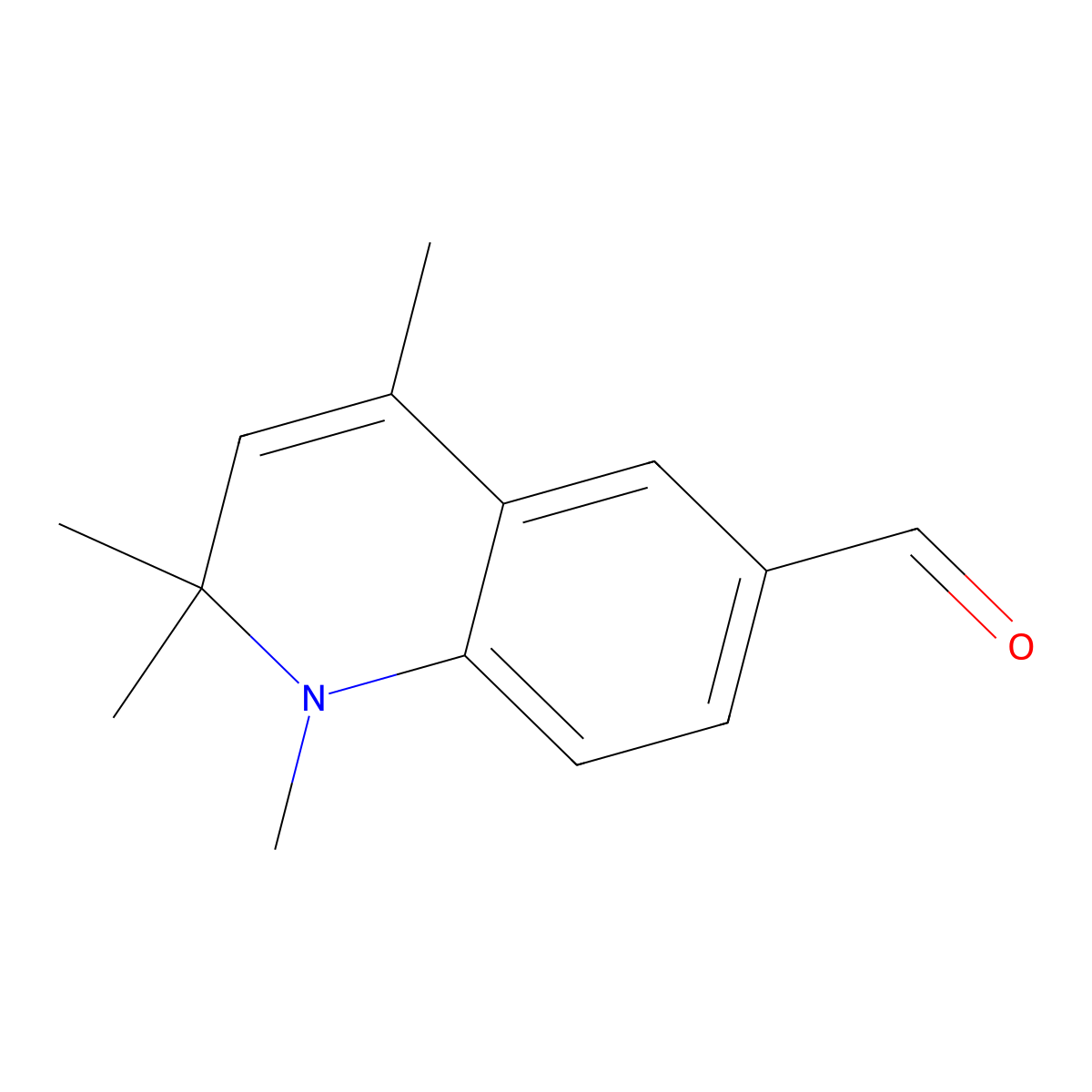 1,2,2,4-Tetramethyl-1,2-dihydroquinoline-6-carbaldehyde molecular structure, CAS 292819-60-4