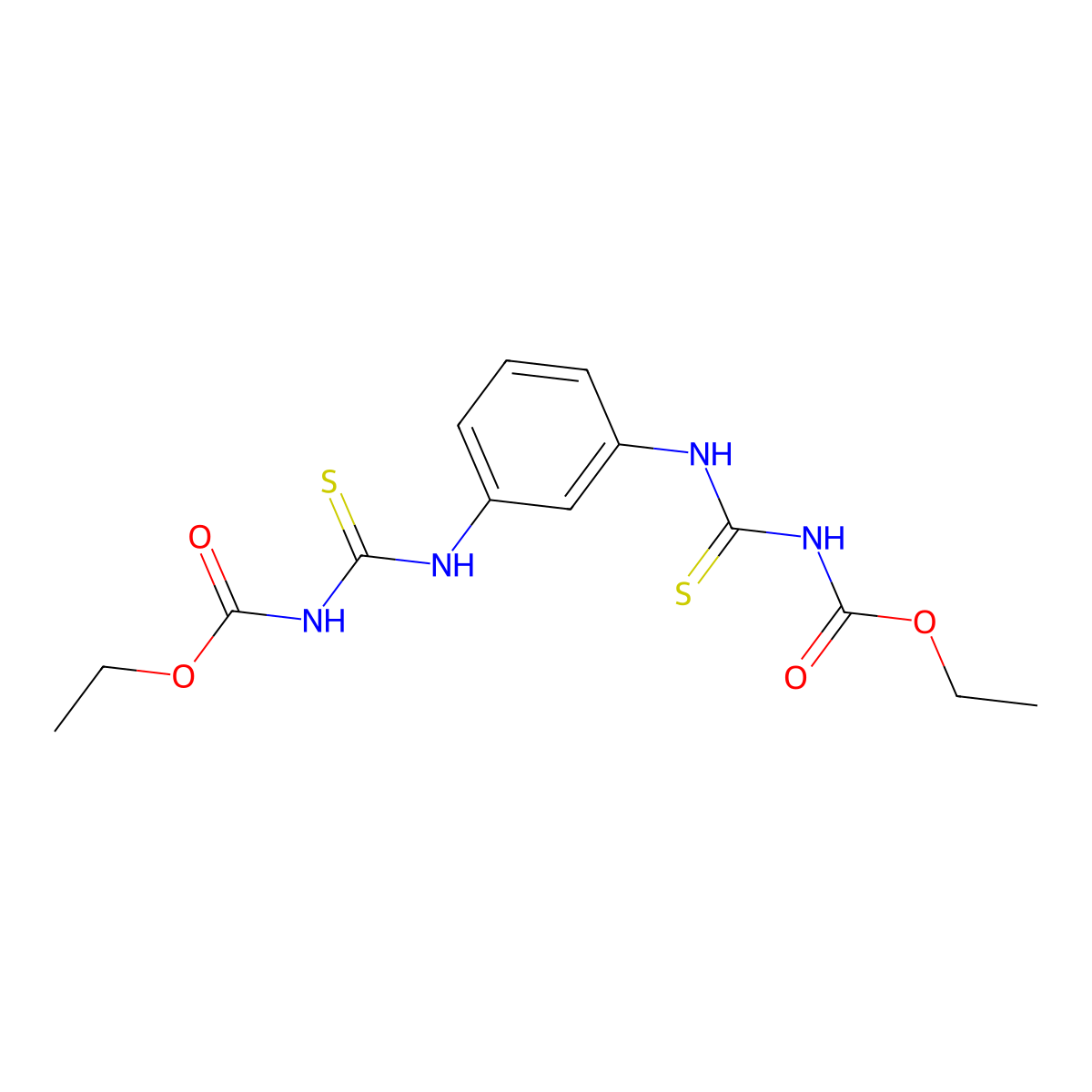 ethyl N-[[3-(ethoxycarbonylcarbamothioylamino)phenyl]carbamothioyl]carbamate molecular structure, CAS 292825-08-2