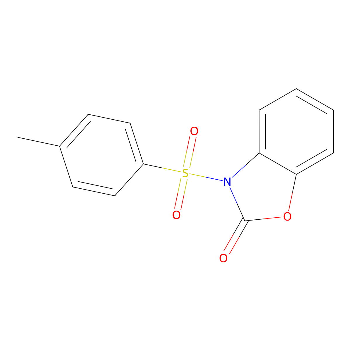3-(4-Methylphenyl)sulfonyl-1,3-benzoxazol-2-one molecular structure, CAS 292826-49-4