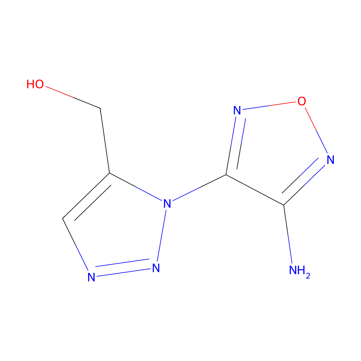 [1-(4-amino-1,2,5-oxadiazol-3-yl)-1H-1,2,3-triazol-5-yl]methanol molecular structure, CAS 292836-19-2