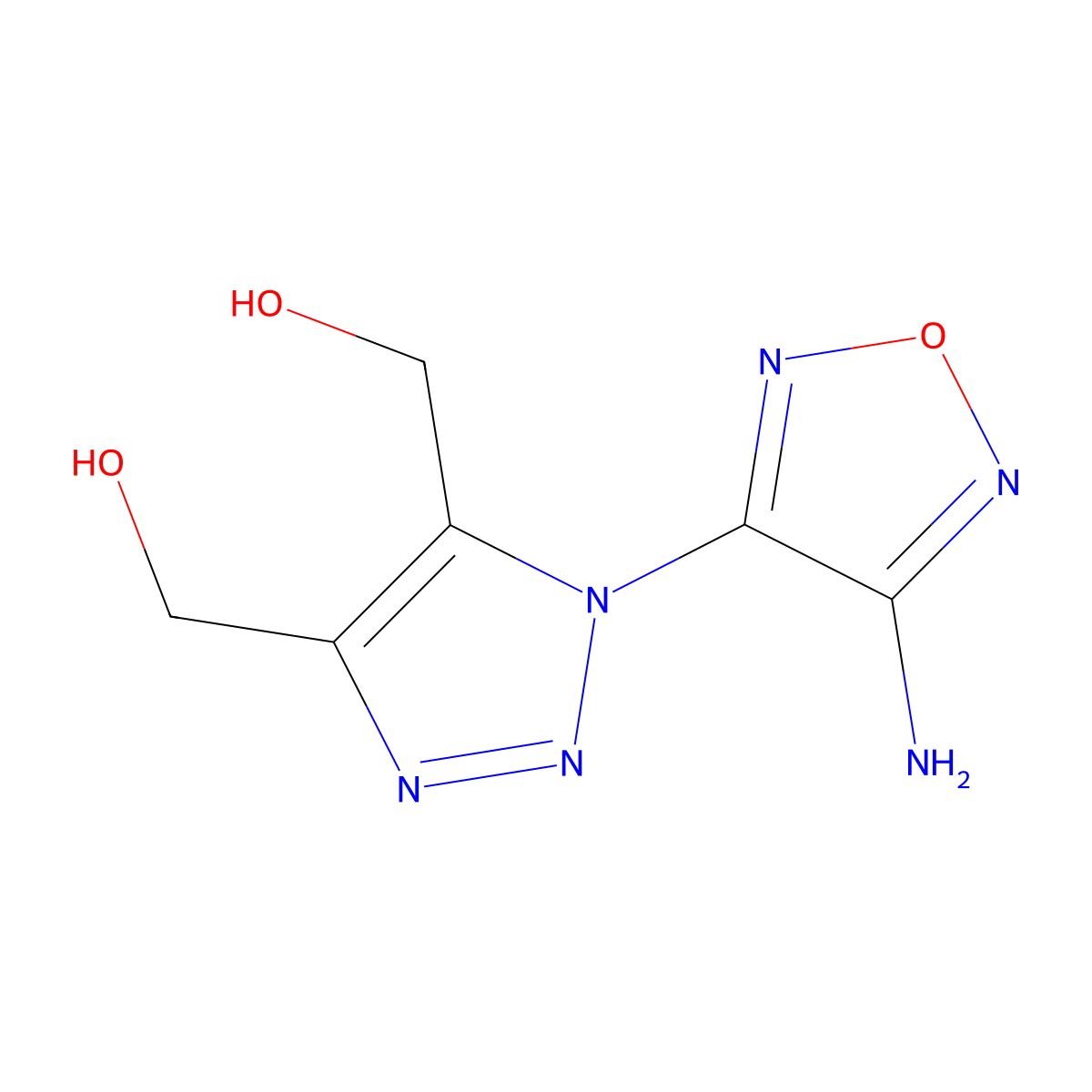 [3-(4-Amino-furazan-3-yl)-5-hydroxymethyl-3H-[1,2,3]triazol-4-yl]-methanol molecular structure, CAS 292836-31-8