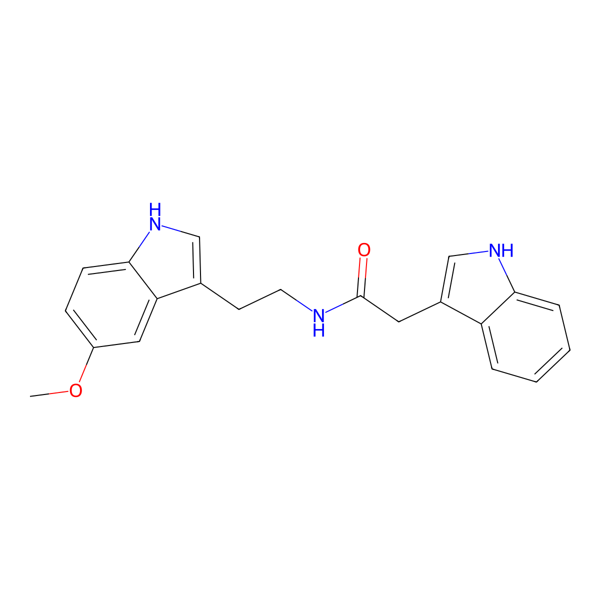 2-(1H-indol-3-yl)-N-[2-(5-methoxy-1H-indol-3-yl)ethyl]acetamide molecular structure, CAS 292842-53-6