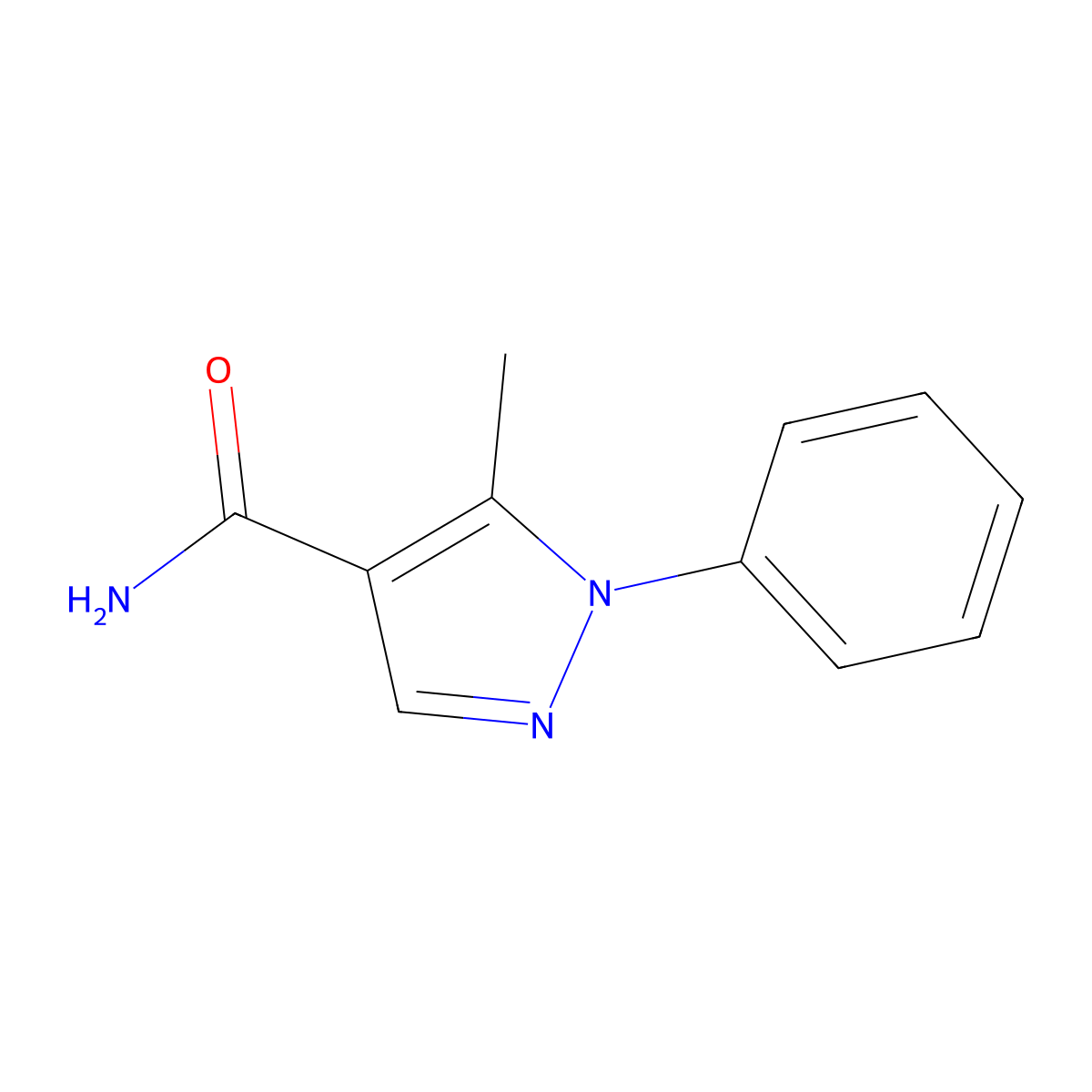 1-phenyl-5-methyl-1H-pyrazole-4-carboxamide molecular structure, CAS 292852-03-0