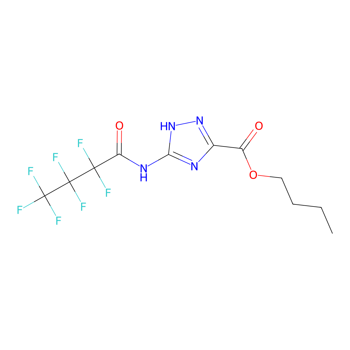 butyl 5-[(2,2,3,3,4,4,4-heptafluorobutanoyl)amino]-4H-1,2,4-triazole-3-carboxylate molecular structure, CAS 292852-14-3
