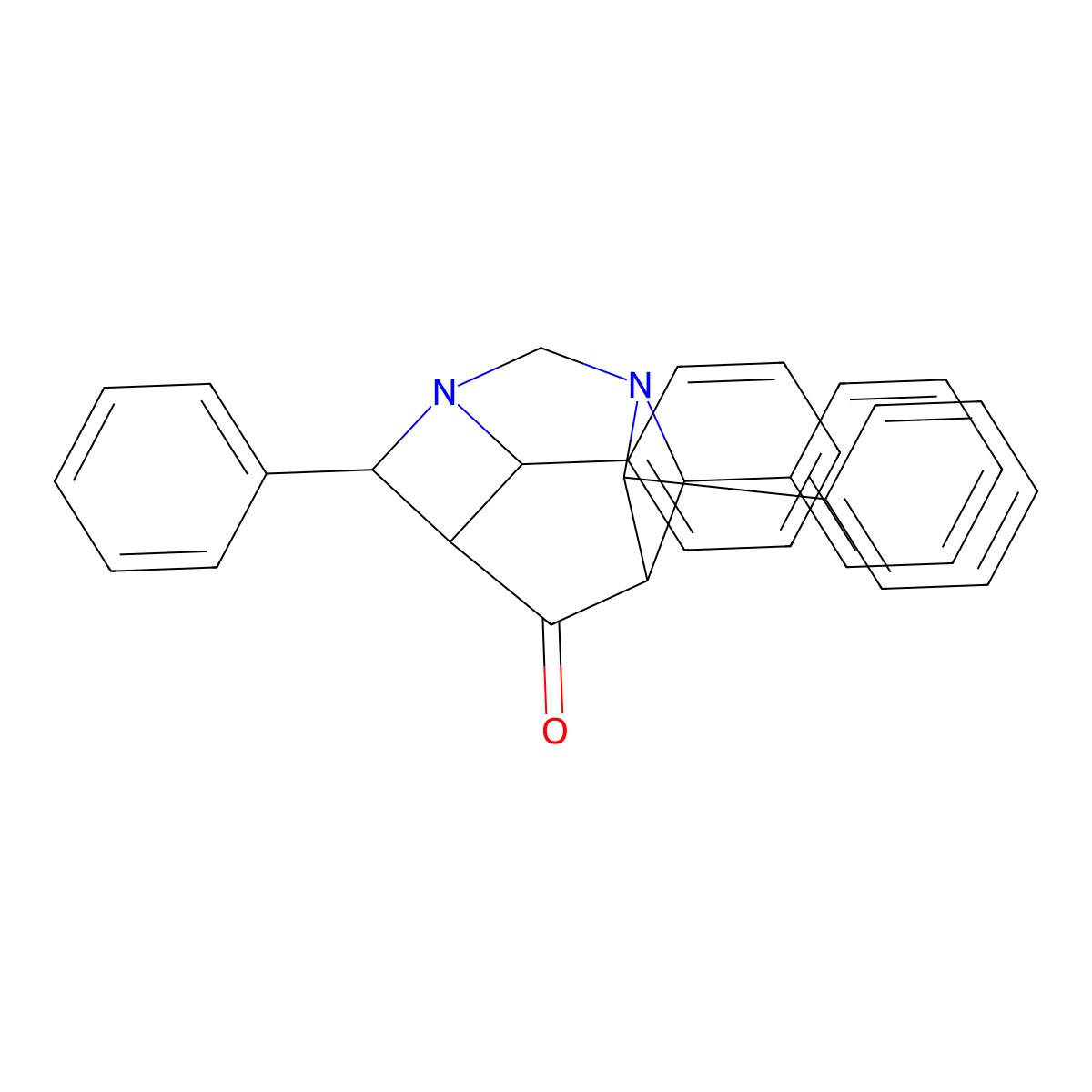 4,8,9,10-Tetraphenyl-1,3-diazatricyclo[5.1.1.1(3,5)]decan-6-one molecular structure, CAS 292852-79-0