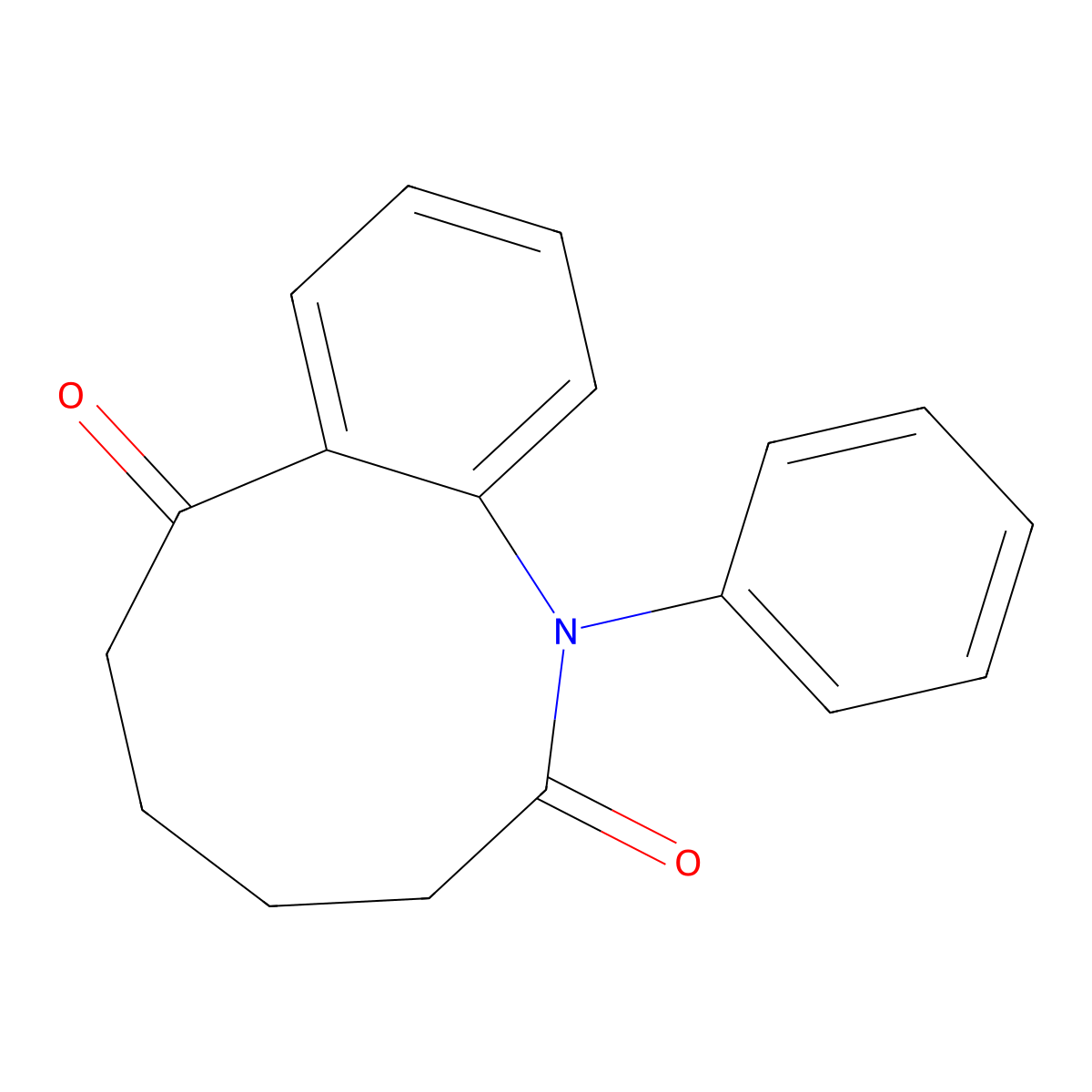 1-Phenyl-3,4,5,6-tetrahydro-1-benzazonine-2,7-dione molecular structure, CAS 292853-98-6