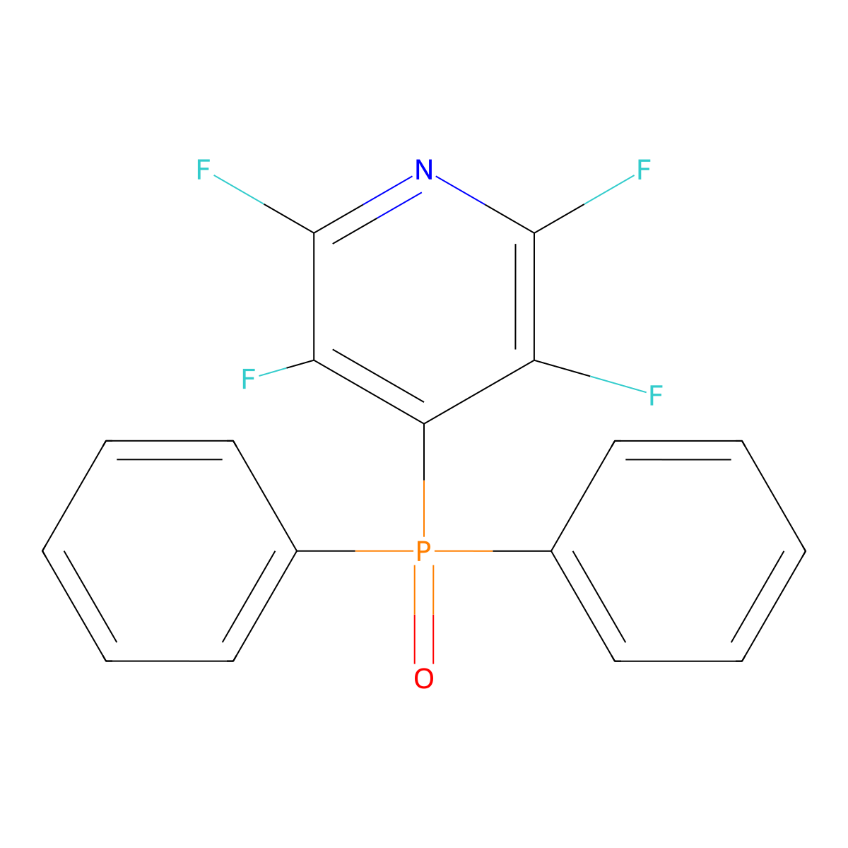 4-Diphenylphosphoryl-2,3,5,6-tetrafluoropyridine molecular structure, CAS 292854-99-0