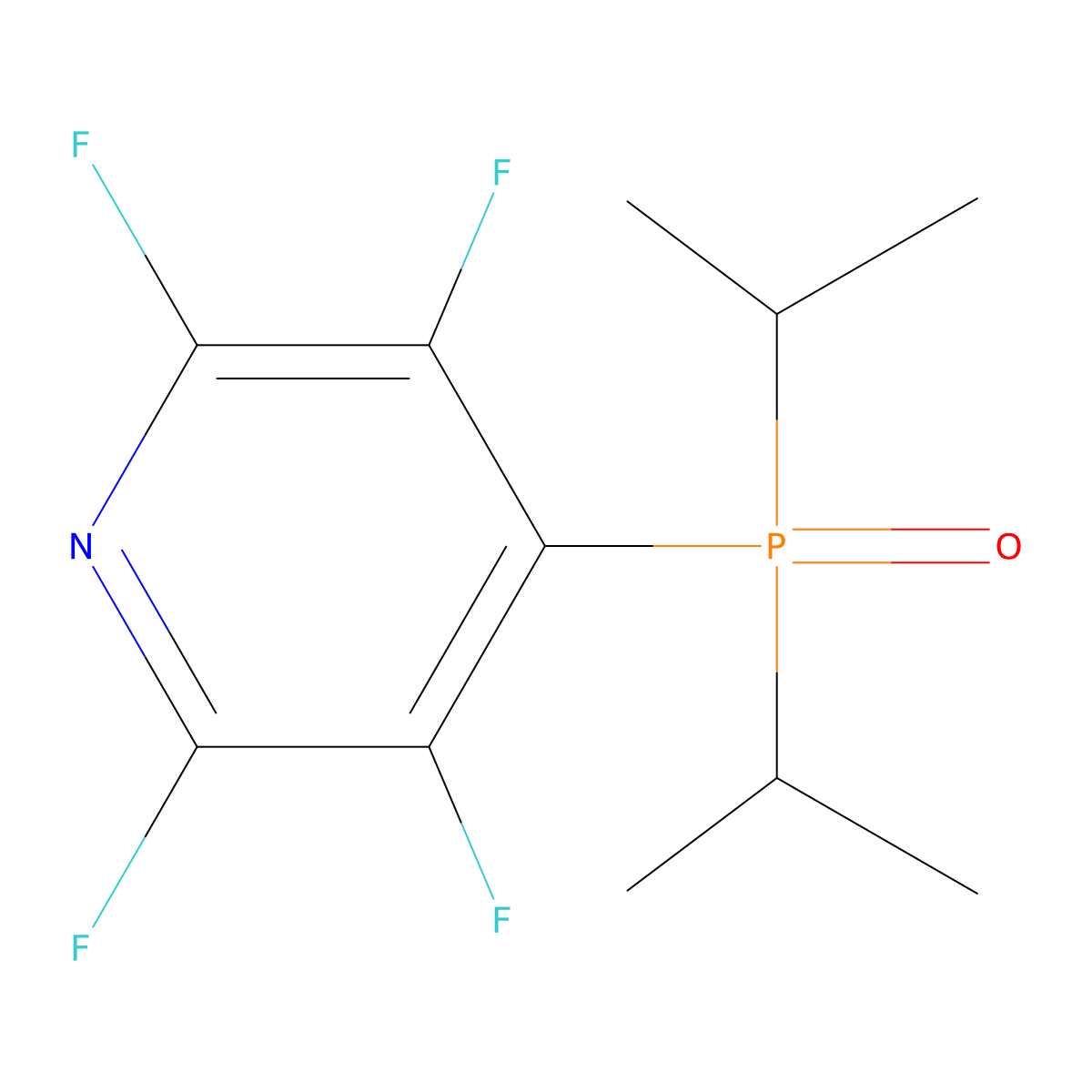 4-Di(propan-2-yl)phosphoryl-2,3,5,6-tetrafluoropyridine molecular structure, CAS 292855-01-7