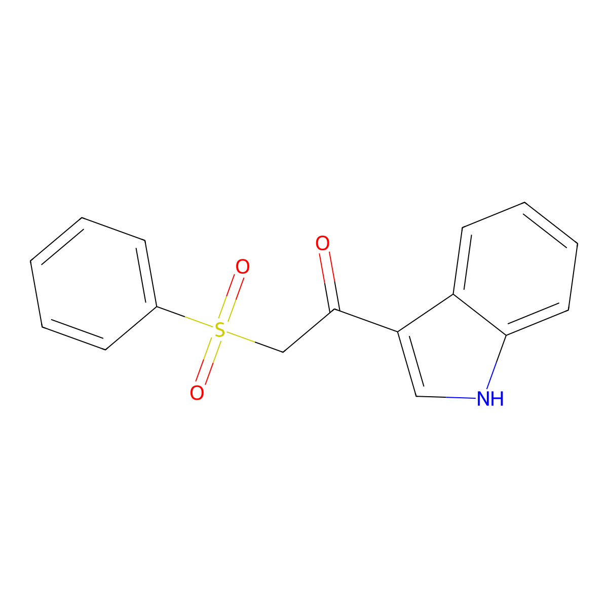 1-(1H-Indol-3-yl)-2-(phenylsulfonyl)ethanone molecular structure, CAS 292855-52-8