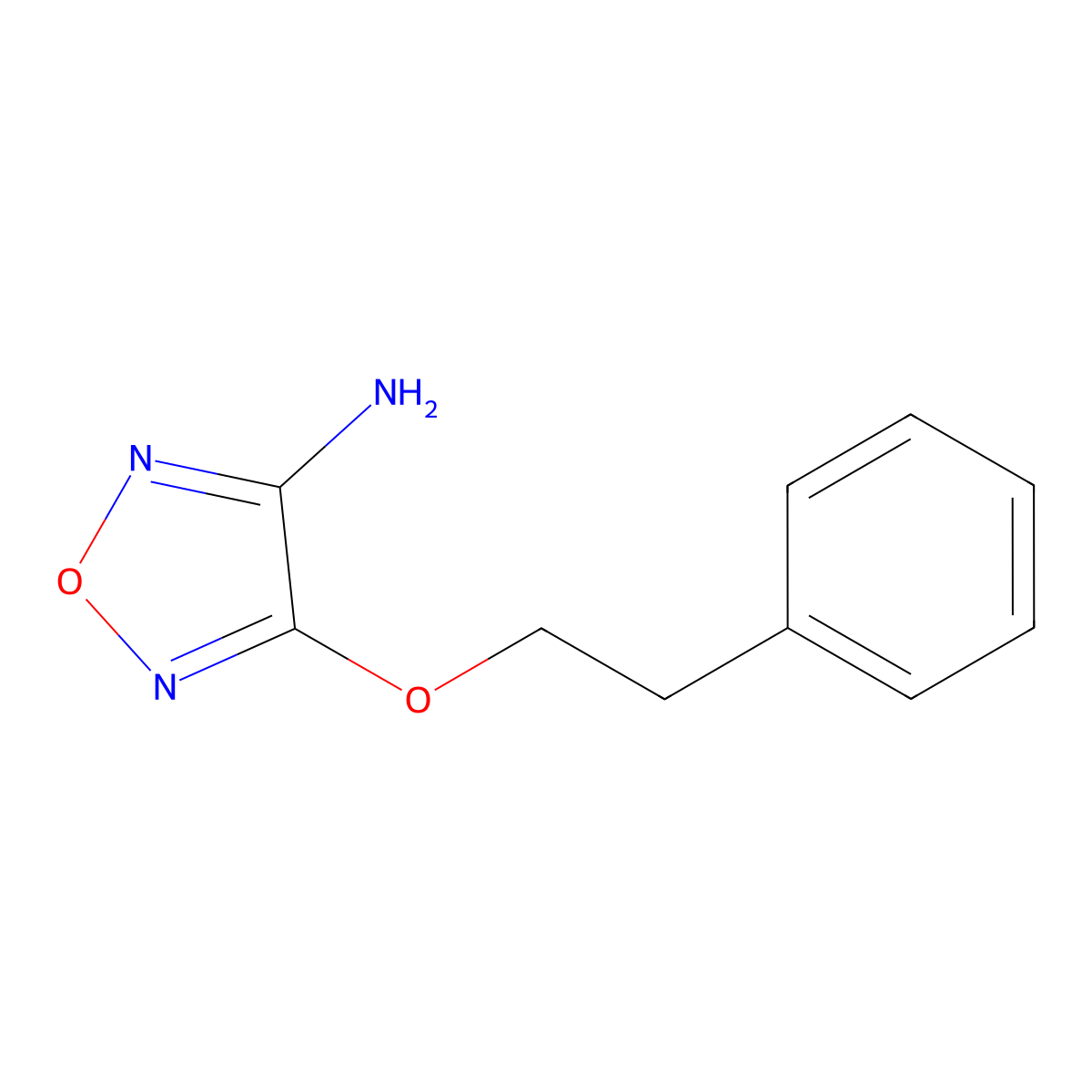4-(2-Phenylethoxy)-1,2,5-oxadiazol-3-amine molecular structure, CAS 292856-52-1
