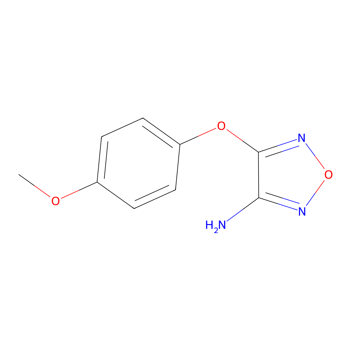 4-(4-Methoxyphenoxy)-1,2,5-oxadiazol-3-amine molecular structure, CAS 292856-68-9