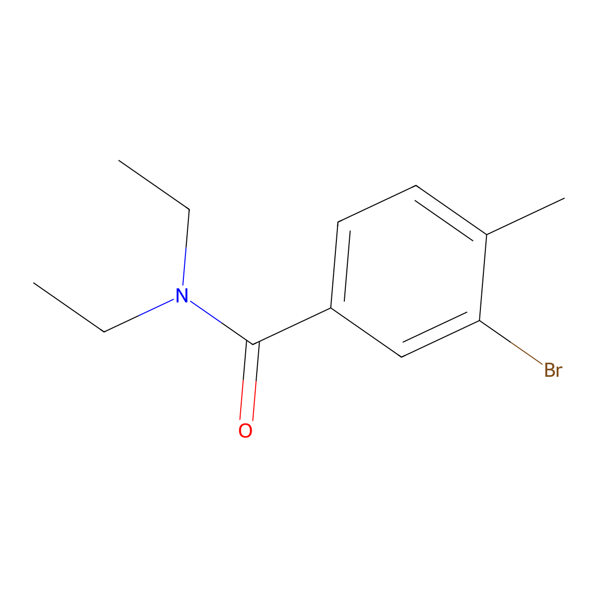 3-bromo-N,N-diethyl-4-methylbenzamide molecular structure, CAS 292863-15-1