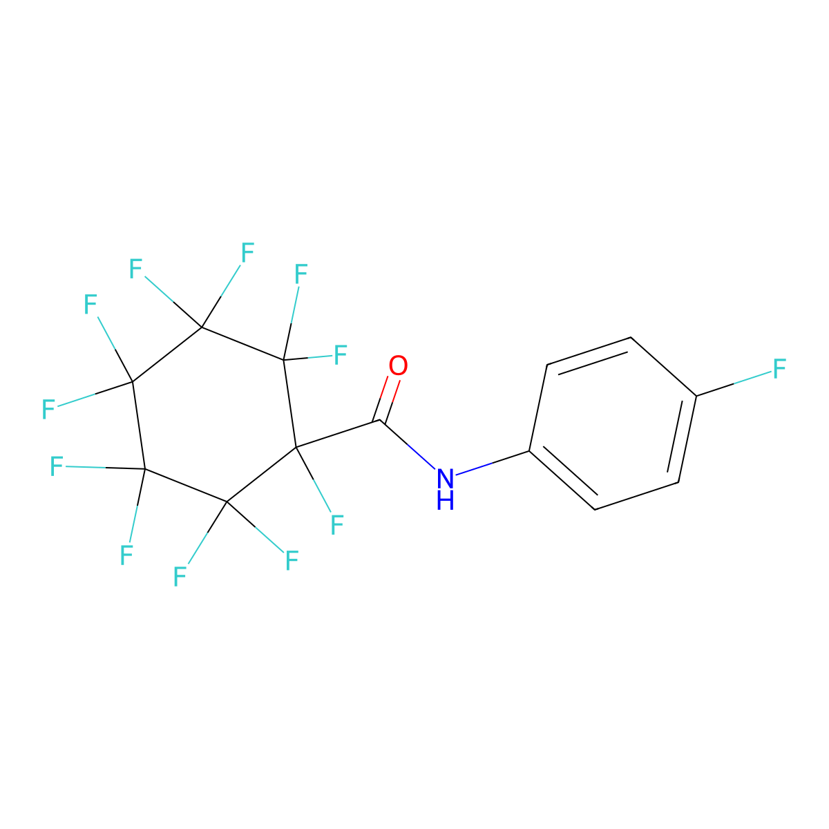 1,2,2,3,3,4,4,5,5,6,6-Undecafluoro-N-(4-fluorophenyl)cyclohexanecarboxamide molecular structure, CAS 292870-15-6