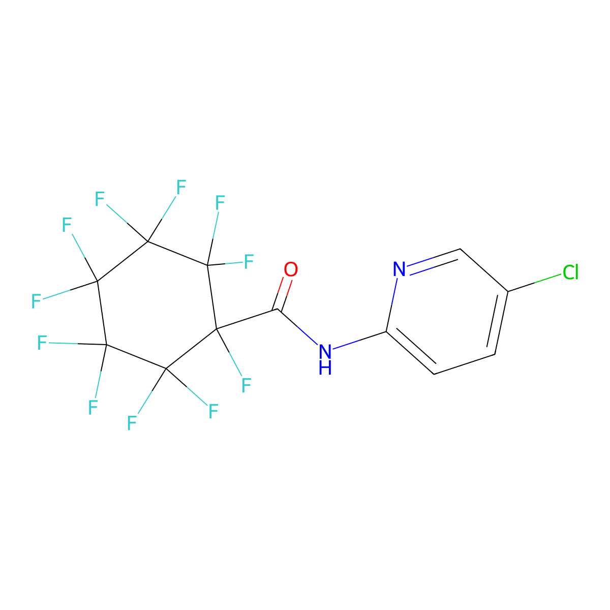 N-(5-chloropyridin-2-yl)-1,2,2,3,3,4,4,5,5,6,6-undecafluorocyclohexane-1-carboxamide molecular structure, CAS 292870-20-3