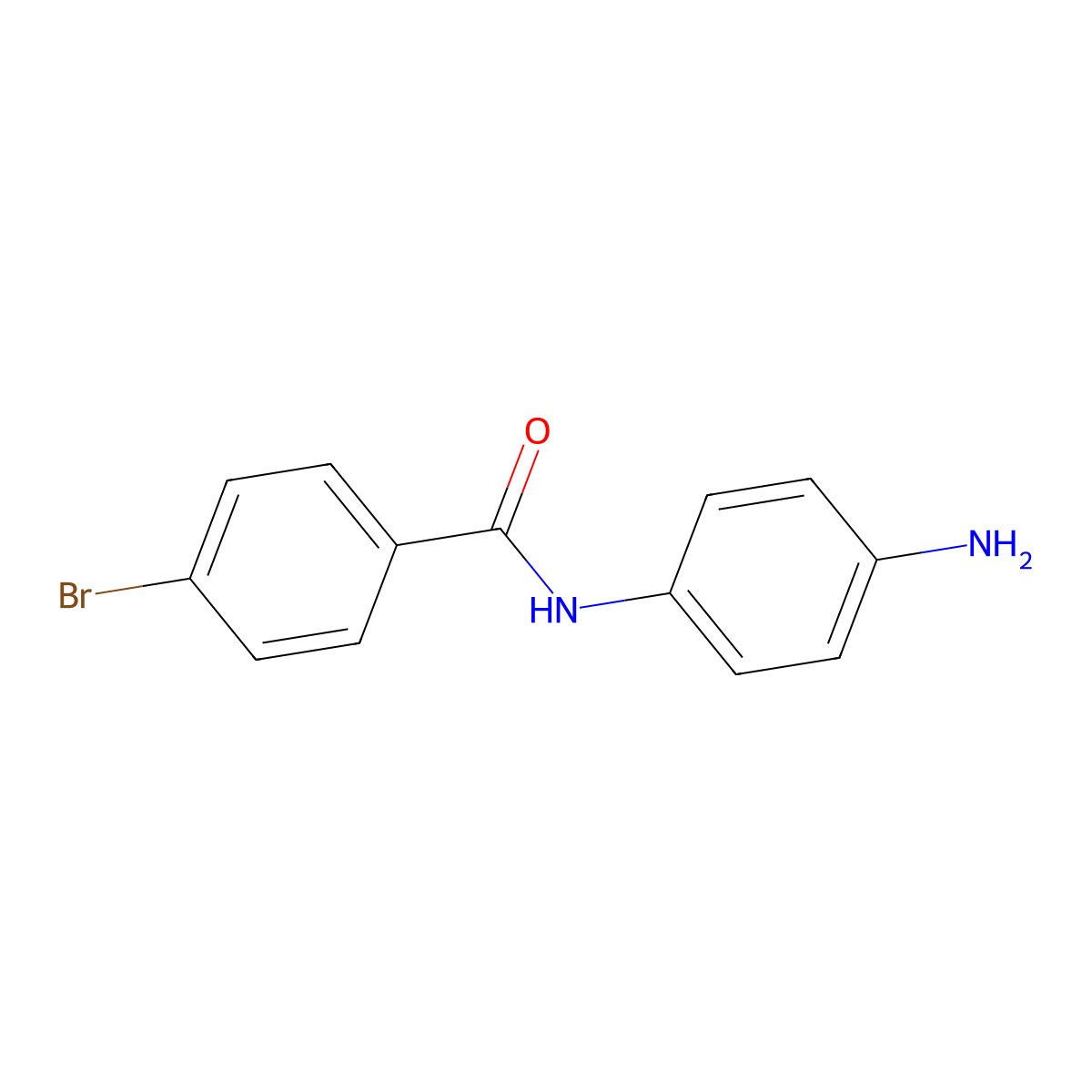 N-(4-aminophenyl)-4-bromobenzamide molecular structure, CAS 292870-41-8