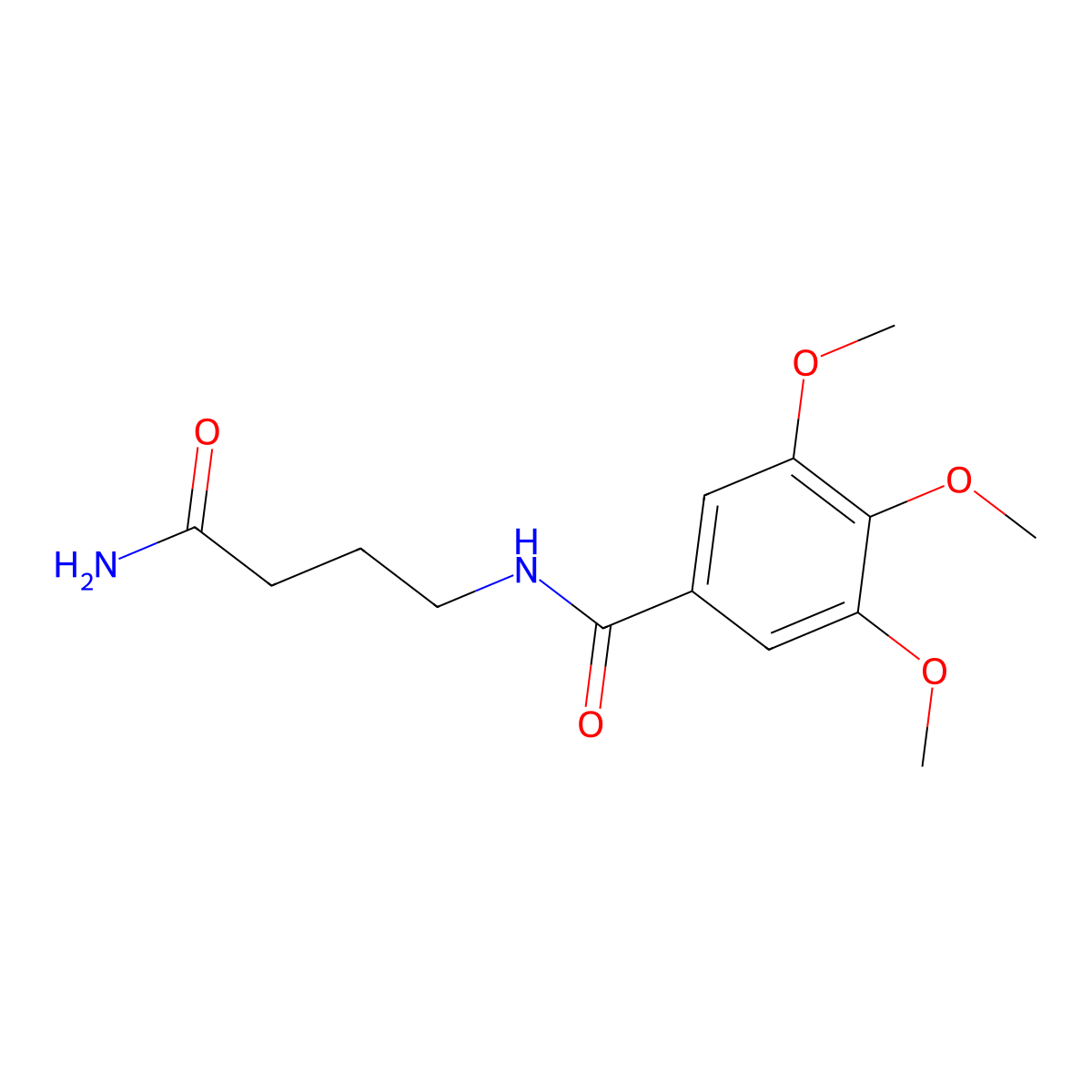 N-(4-amino-4-oxobutyl)-3,4,5-trimethoxybenzamide molecular structure, CAS 292870-64-5