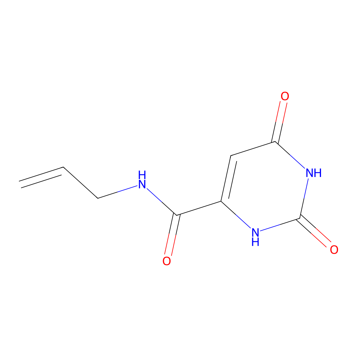 N-allyl-2,6-dioxo-1,2,3,6-tetrahydropyrimidine-4-carboxamide molecular structure, CAS 292870-71-4