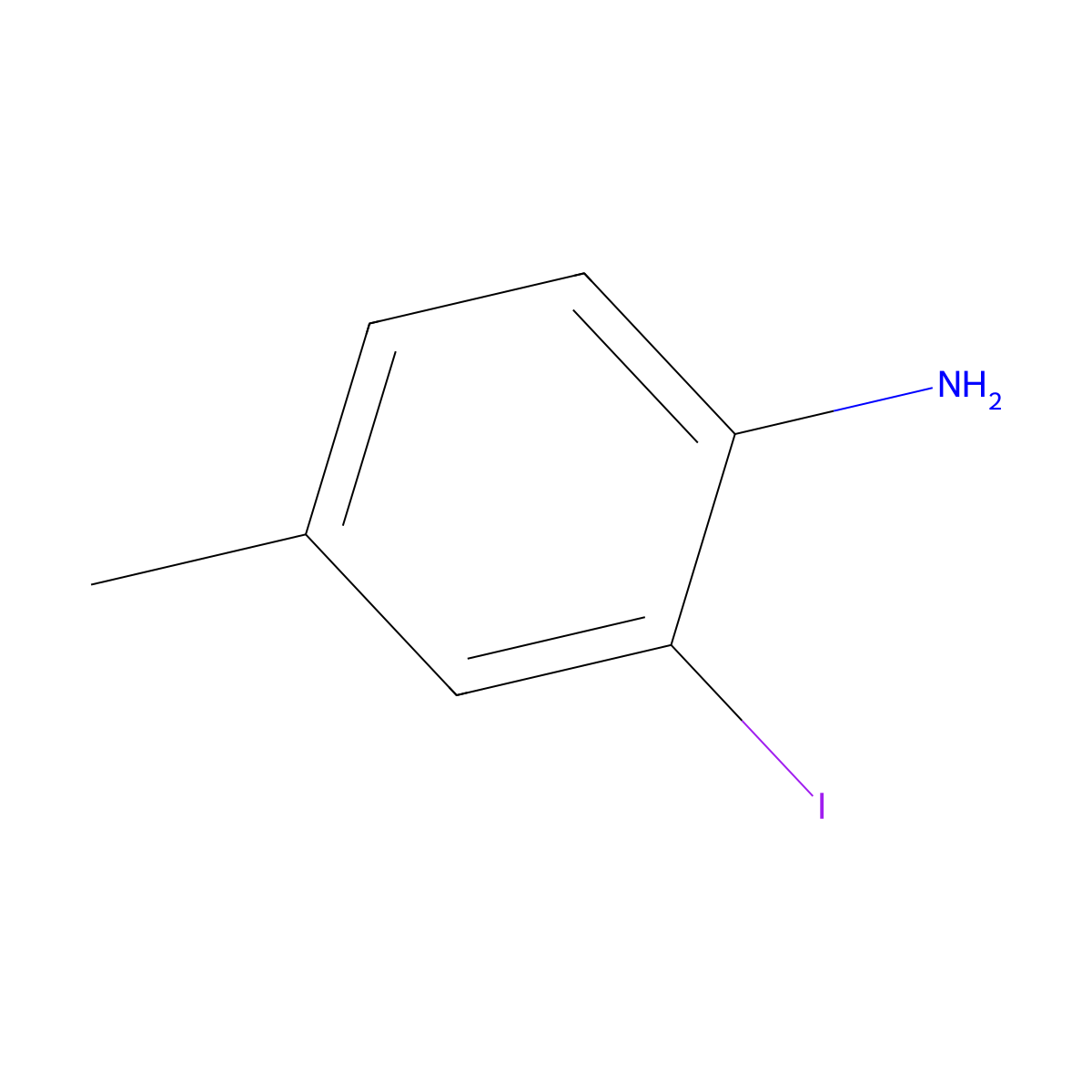 2-Iodo-4-methylaniline molecular structure, CAS 29289-13-2