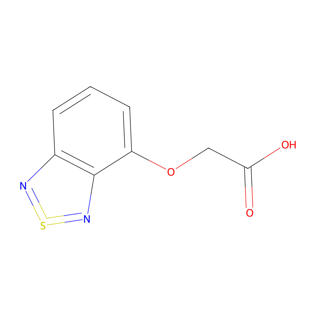 (Benzo[1,2,5]thiadiazol-4-yloxy)-acetic acid molecular structure, CAS 29289-27-8