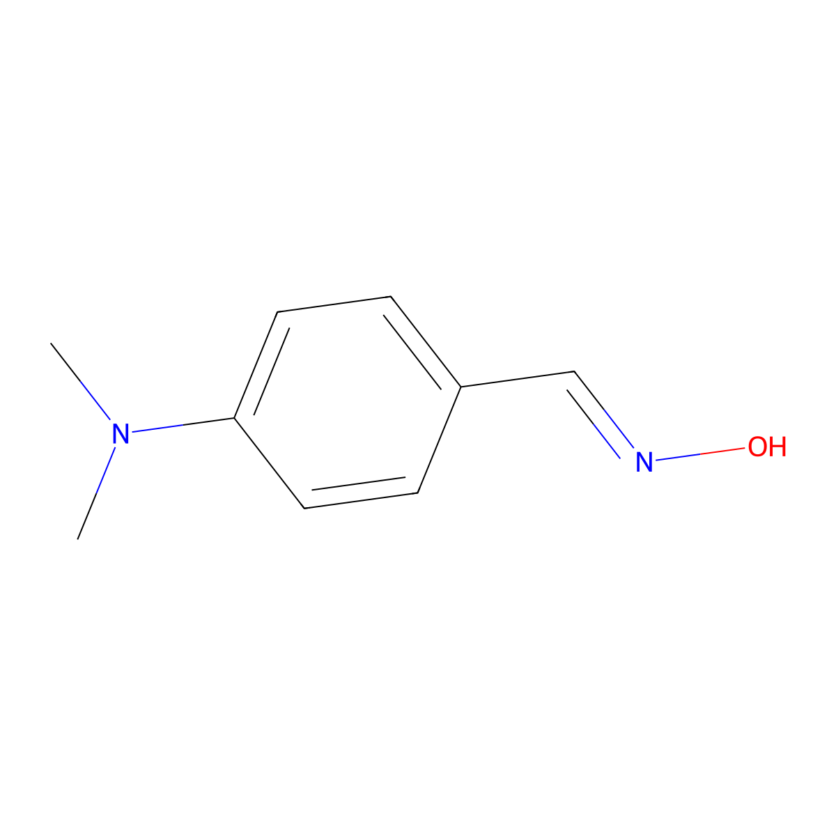 p-(Dimethylamino)benzaldehyde oxime molecular structure, CAS 2929-84-2