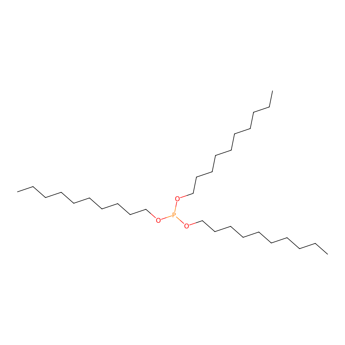 Phosphorous acid, tris(decyl) ester molecular structure, CAS 2929-86-4