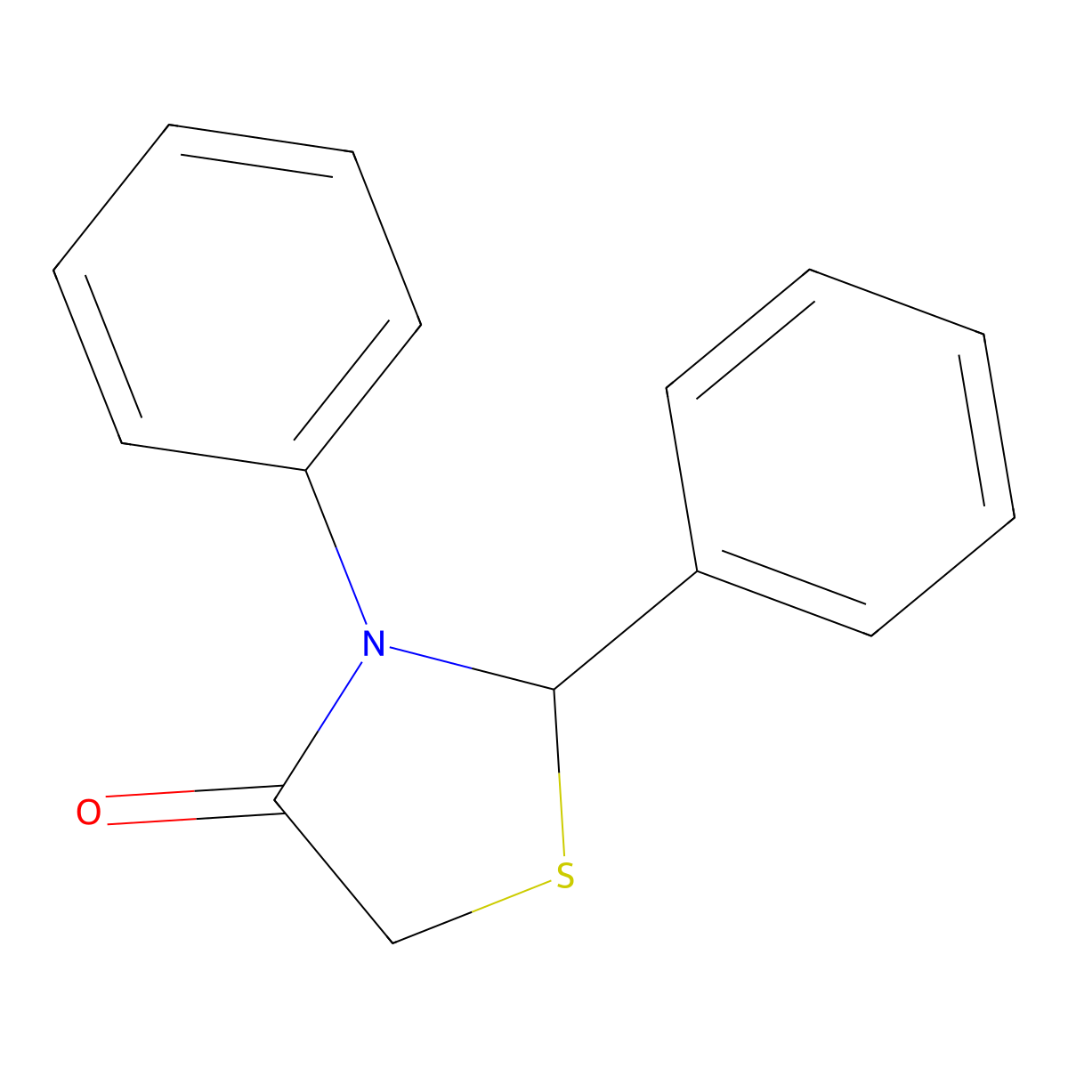 2,3-Diphenyl-4-thiazolidinone molecular structure, CAS 29291-15-4
