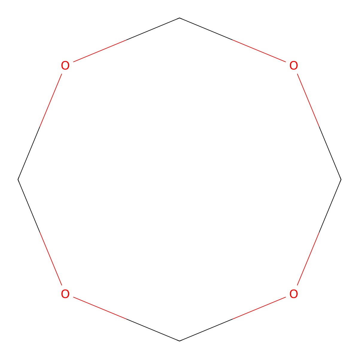 1,3,5,7-Tetroxocane molecular structure, CAS 293-30-1