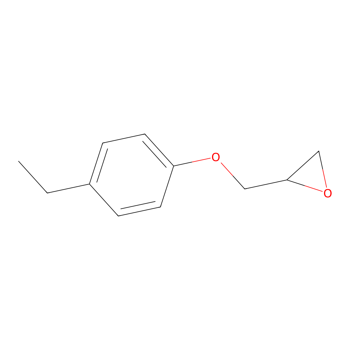 2,3-Epoxypropyl 4-ethylphenyl ether molecular structure, CAS 2930-02-1