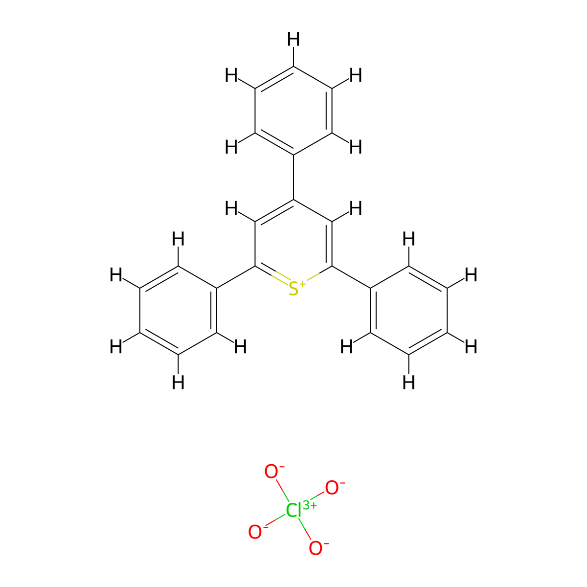2,4,6-Triphenylthiopyrylium perchlorate molecular structure, CAS 2930-37-2