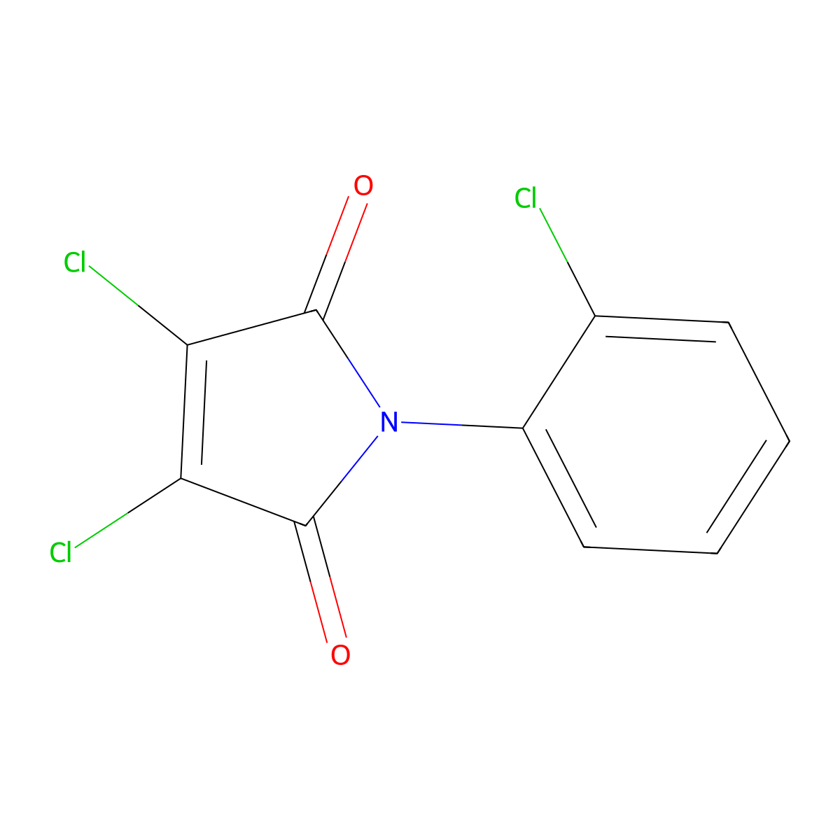 3,4-Dichloro-1-(2-chlorophenyl)-1H-pyrrole-2,5-dione molecular structure, CAS 29302-18-9