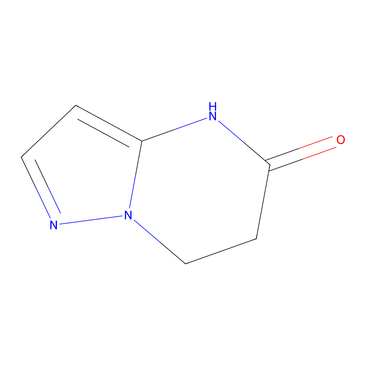 4H,5H,6H,7H-pyrazolo(1,5-a)pyrimidin-5-one molecular structure, CAS 29303-21-7