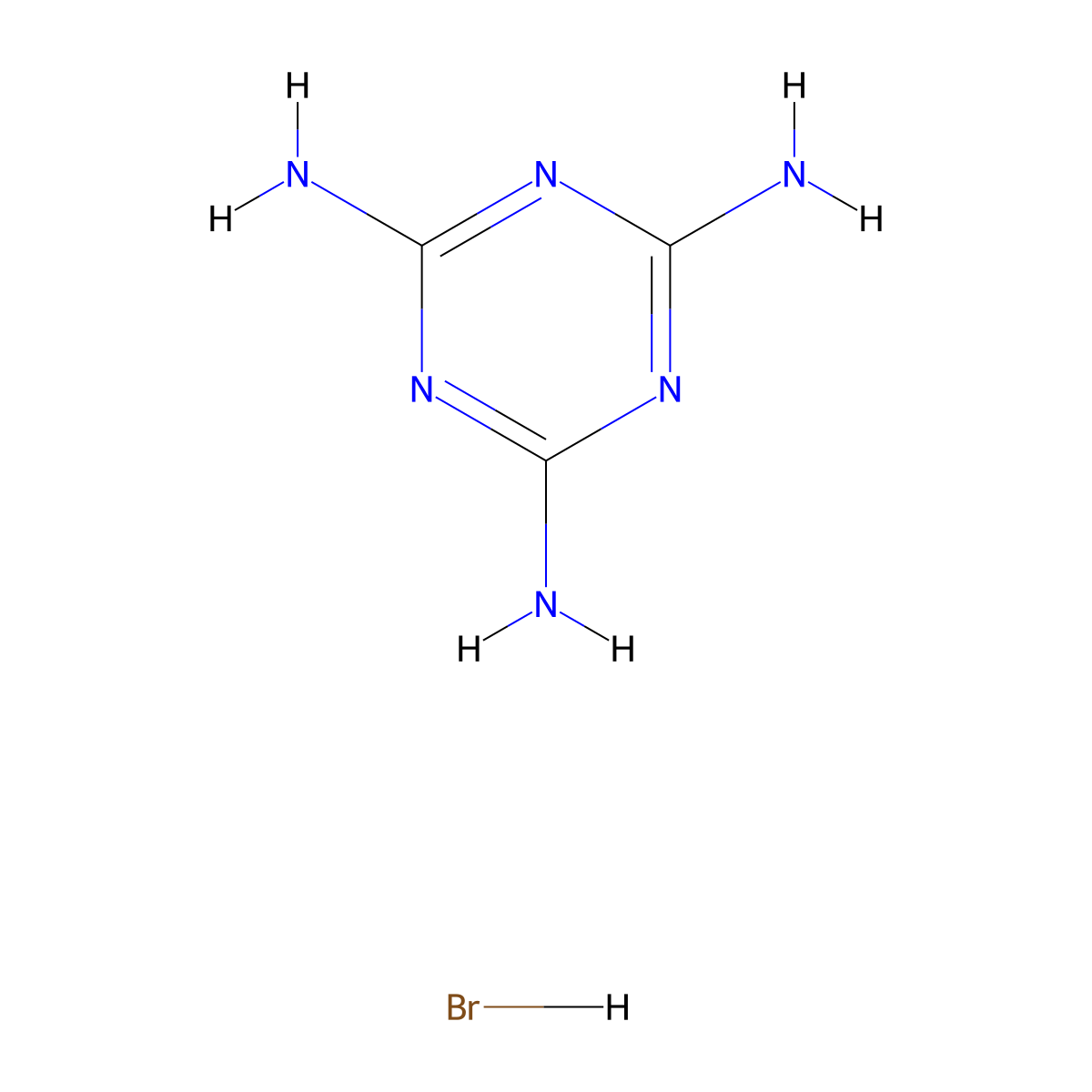 1,3,5-Triazine-2,4,6-triamine, hydrobromide (1:?) molecular structure, CAS 29305-12-2