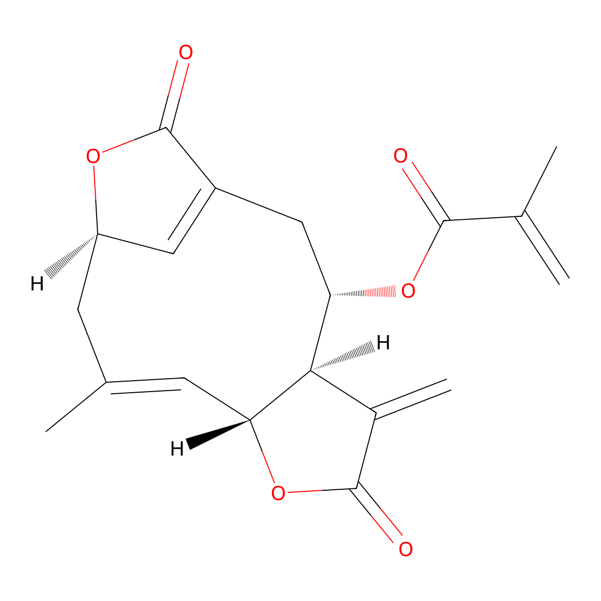 Deoxyelephantopin molecular structure, CAS 29307-03-7