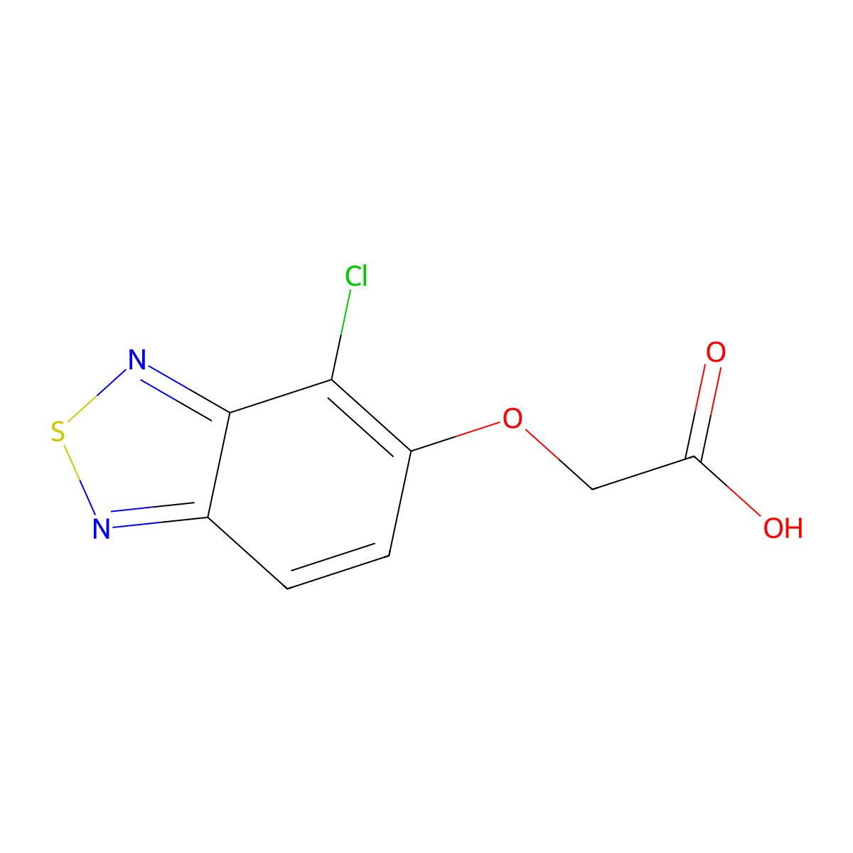 2-[(4-Chloro-2,1,3-benzothiadiazol-5-yl)oxy]acetic acid molecular structure, CAS 29308-14-3