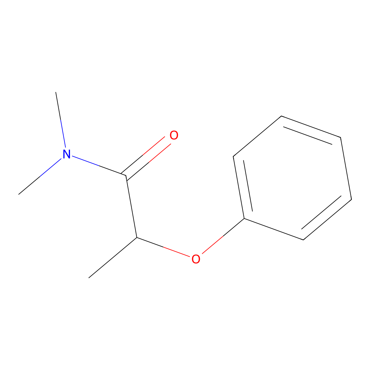 N,N-dimethyl-2-phenoxypropanamide molecular structure, CAS 29312-82-1