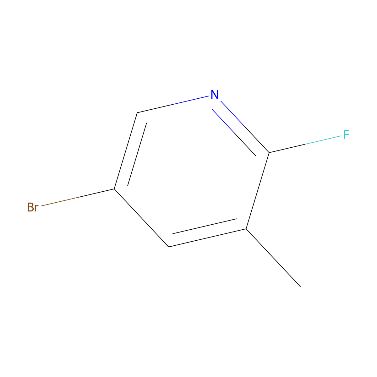 5-Bromo-2-fluoro-3-methylpyridine molecular structure, CAS 29312-98-9