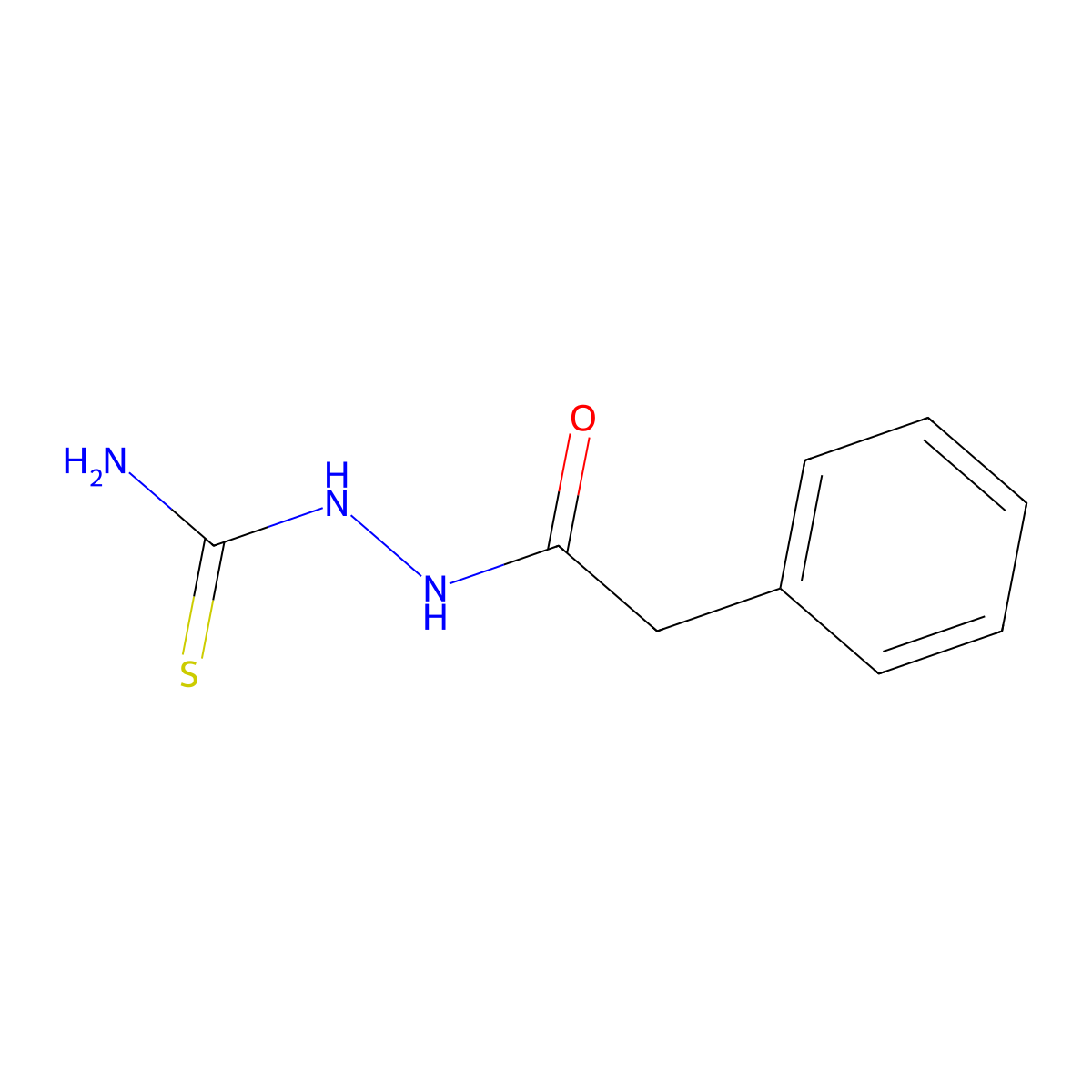 2-(2-Phenylacetyl)hydrazinecarbothioamide molecular structure, CAS 29313-28-8