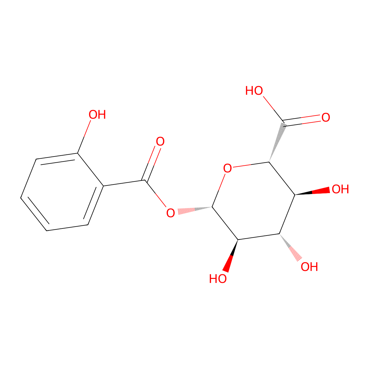 Salicyl acyl glucuronide molecular structure, CAS 29315-53-5