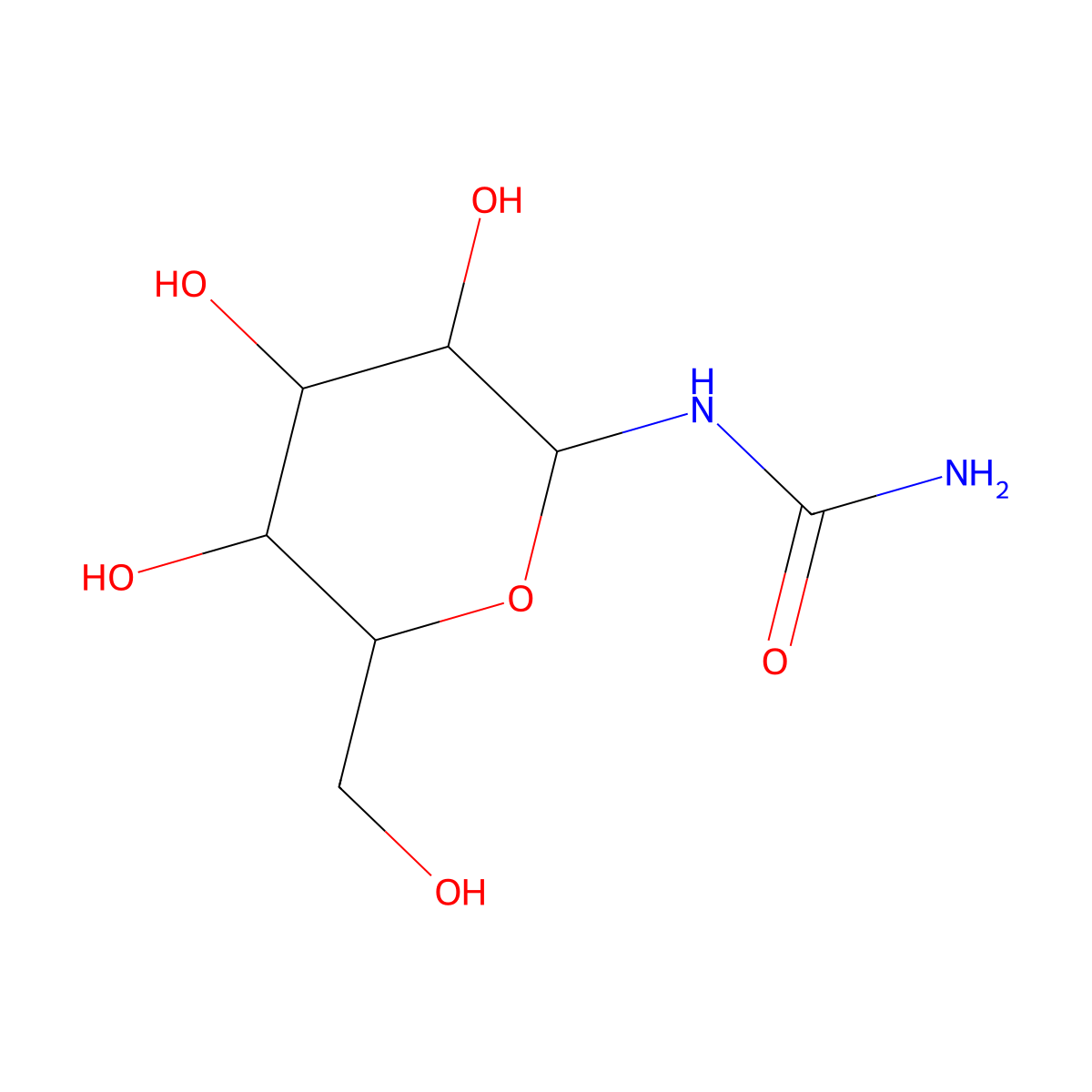 D-Glucosylurea molecular structure, CAS 29315-87-5