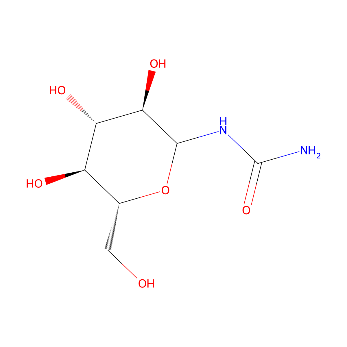 D-Glucosylurea molecular structure, CAS 29315-87-5