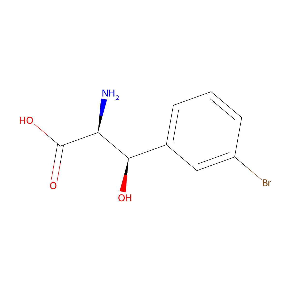 (2S,3R)-2-amino-3-(3-bromophenyl)-3-hydroxypropanoic acid molecular structure, CAS 2931506-69-1